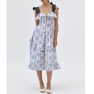 Kimchi Blue Kirsten Midi Dress Button Front Size S Wuthering Heights Orig. $99